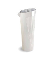 Hochglanz Silber Wasserkaraffe in modernem Design mit asymmetrischer Form