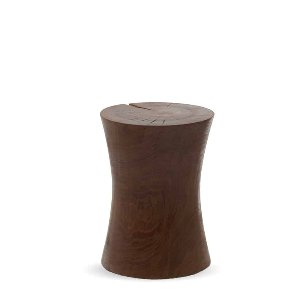 Round seat stool Waist 46 of solid oak smoked
