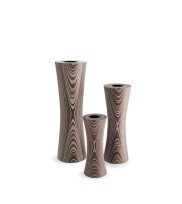 Design vases TAILLE-Art from dyed wood in set of 3 sizes