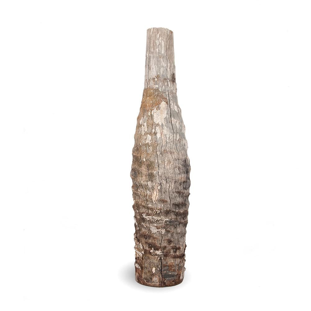 Ausgefallene Deko Vase TINDAYA pur aus verholzter Agave mit Glaseinsatz Höhe 80-100 cm