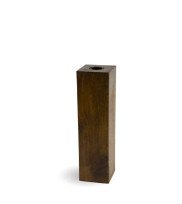 Square floor vase COLUMN 55 in oak smoked oiled finish