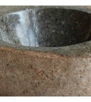 Fotoausschnitt Dekoschale POOl aus Riverstone in Farbe steinbeige