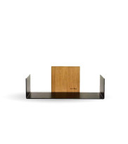 Floating shelf SCALA 1 | CD with metal and oak nature oiled