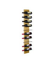 Wooden wine rack SCALA 10 | vino in natural oiled decorated with wine bottles