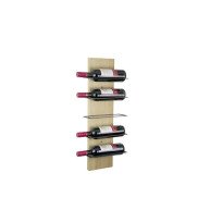 Wall wine shelf Scala 5 | vino of raw oak decorated with wine bottles