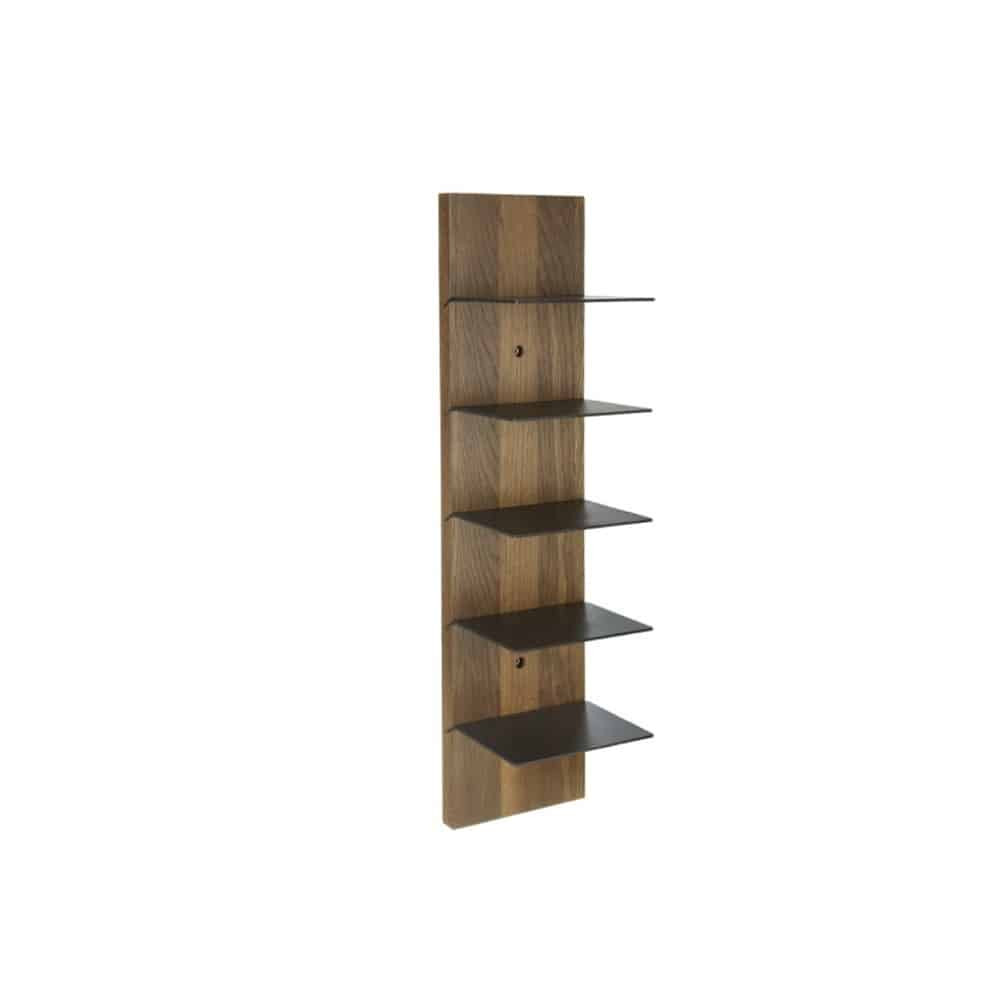 Bookcase SCALA 5 | book in simple design of smoked oak empty