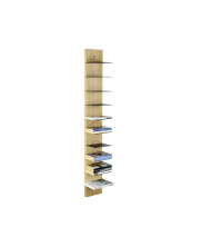 Bücherregal und Zeitschriftenhalter in einem Regal SCALA 10 | book Eiche raw dekoriert