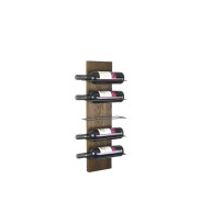 Wine wall rack SCALA 5 | vino in smoked oak decorated