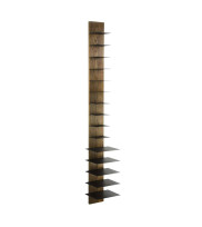 Book tower shelf SCALA 15 in smoked oak plain