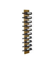 Bottle rack SCALA 10 | vino in smoked oak decorated with wine bottles