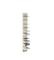 Bookcase wall SCALA 10 in oak vintage finish decorated with books