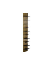 Bookcase wall mount SCALA 10 in smoked oak